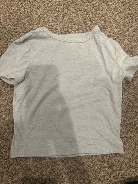 Classic Gray Crop Top - Women